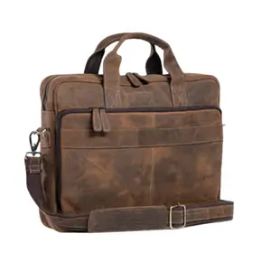 KomalC 16 Inch Leather briefcases Laptop Messenger Bags