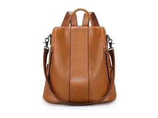 S-ZONE Women Soft Leather Backpack
